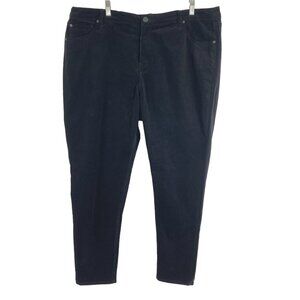 Soft Surroundings Corduroy High Rise Skinny Pants Size 20W‎ Black NWT PT-1994